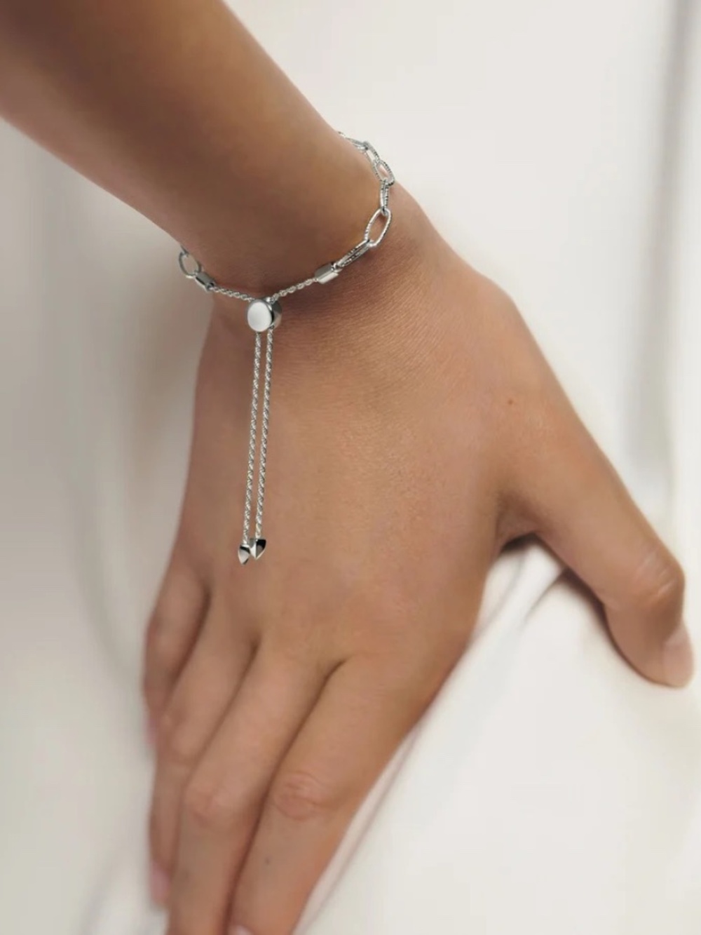 NEW Monica Vinader Corda Friendship Chain Bracelet Silver
